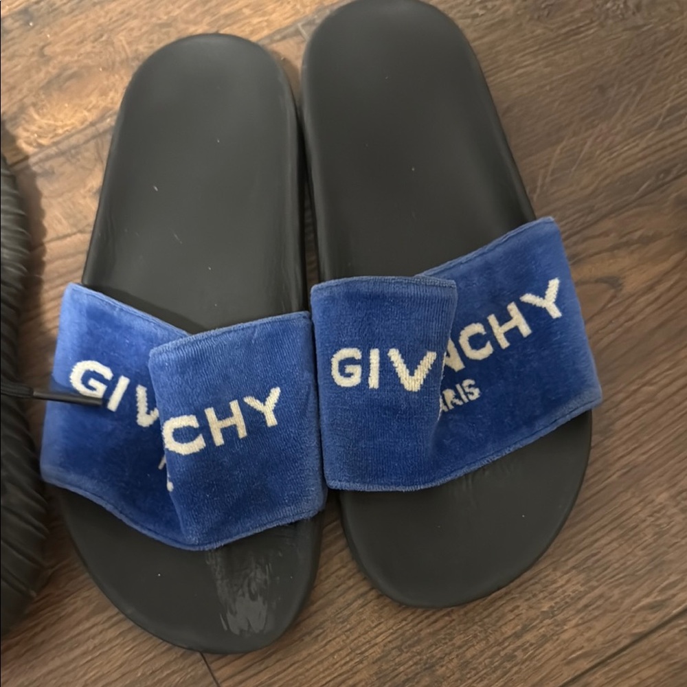 Givenchy Blue Slide Sandals for Men